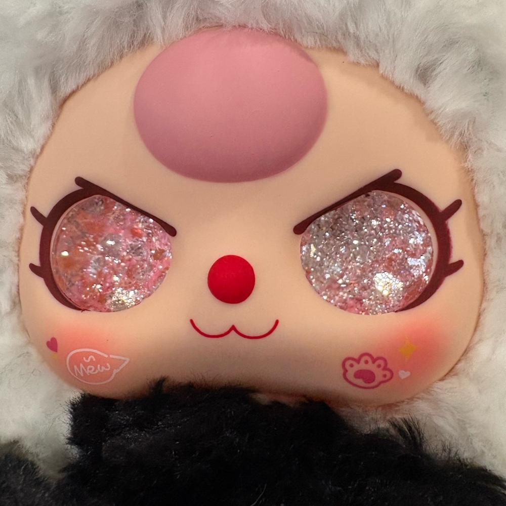 🐼 Baby Three – 400% Plush Backpack: Panda RARE glitter eyes 👀